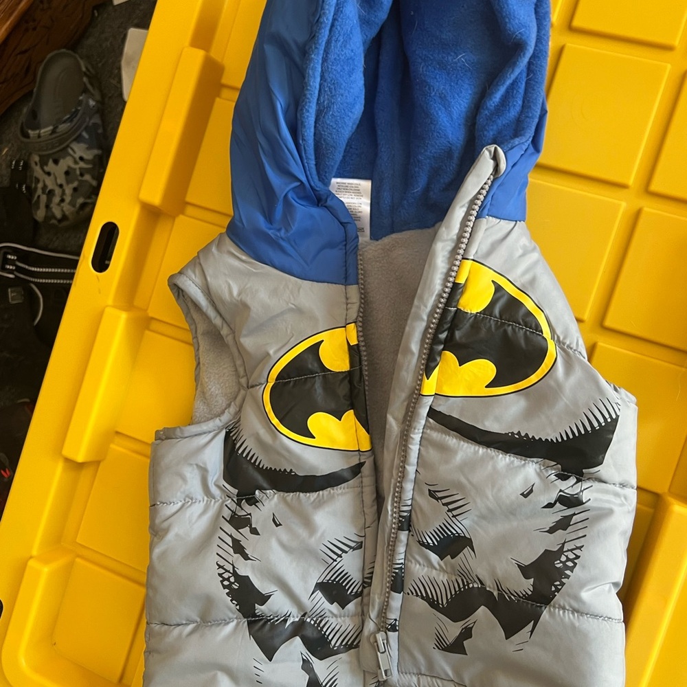 DC Comics Blue and Gray Puffer Vest